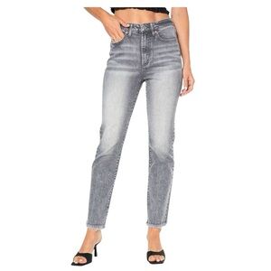 JUICY COUTURE Venice Faded Wash Whiskered Jeans, Size 16W GREY MARBLE WASH